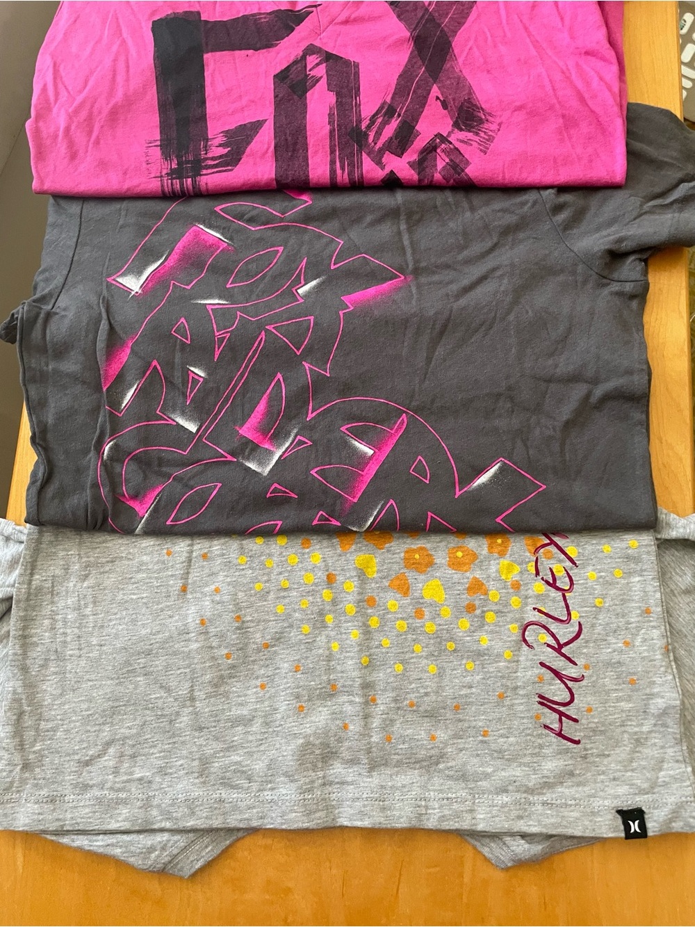 Y2K Bundle of 3 T Shirts Juniors Medium-Large. Fox. Hurley. New with Tags!
